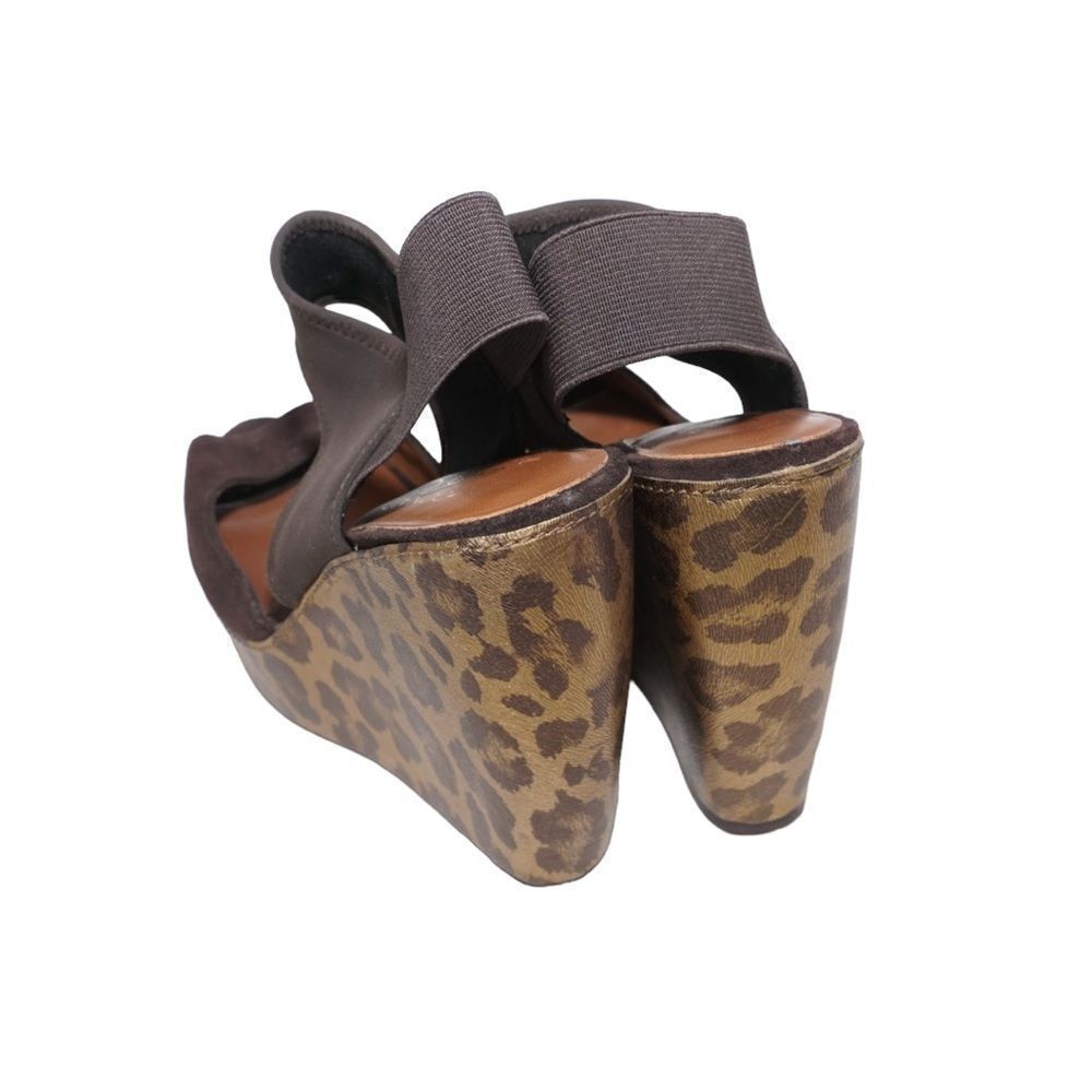 Donald J. Pliner LEEE Leopard Wedge Sandals, Size 6 - Picture 3 of 8